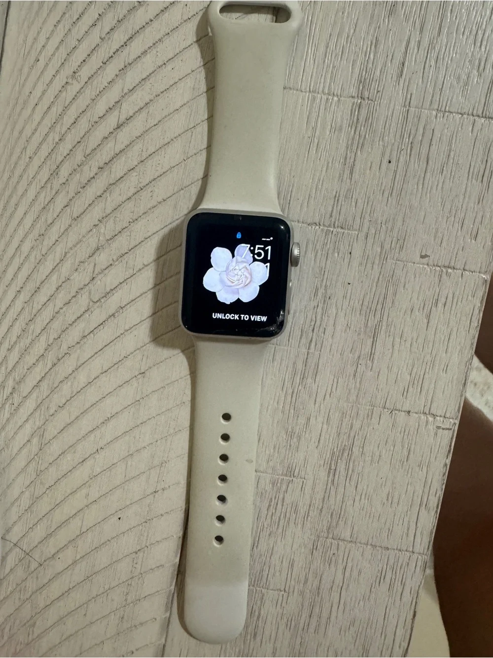 Apple Watch in Light Stone/Gray Sport Band - Sleek Smartwatch